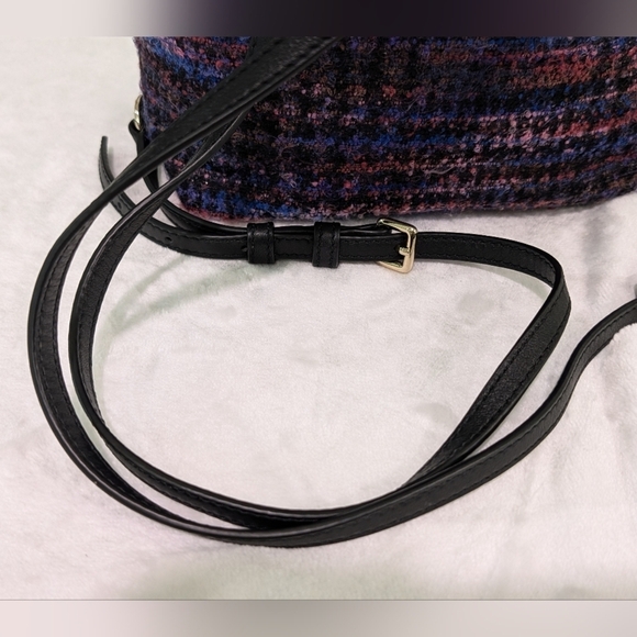 Kate Spade Emerson Fabric Jessa Tweed Backpack Burgundy/Multi 90's Inspired Bag - Picture 13 of 16